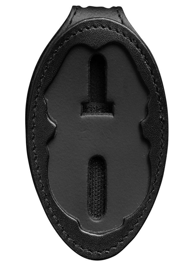 Perfect Fit Shield Wallets US Army Military Police MP Belt Badge Holder with Neck Chain and Belt Clip Black Leather (Cutout 464) - Image 1