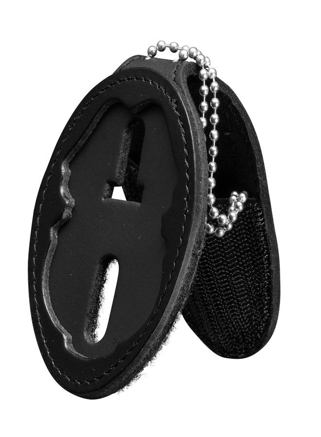 Perfect Fit Shield Wallets US Army Military Police MP Belt Badge Holder with Neck Chain and Belt Clip Black Leather (Cutout 464) - Image 2