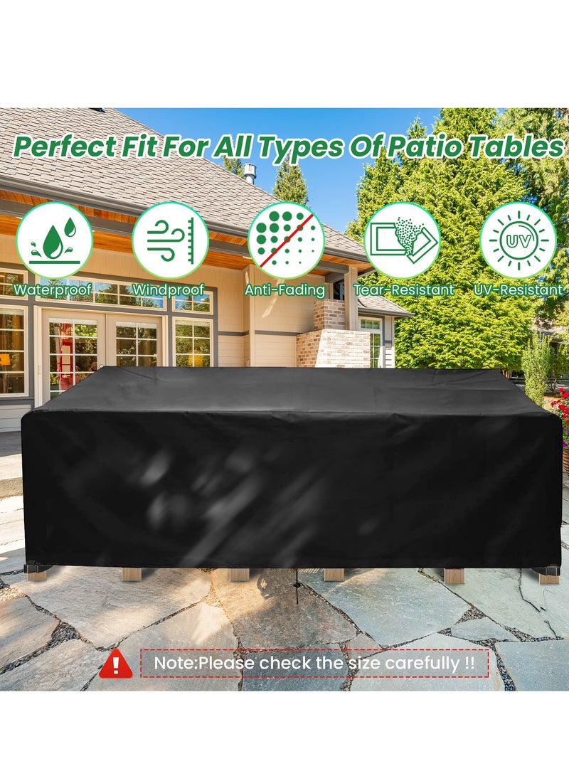 بيت الشاي غطاء أثاث الفناء، غطاء أثاث خارجي، غطاء أثاث مقاوم للماء، مقاوم للغبار والأشعة فوق البنفسجية، مناسب لغطاء طاولة وكرسي الأريكة - أسود - Image 5