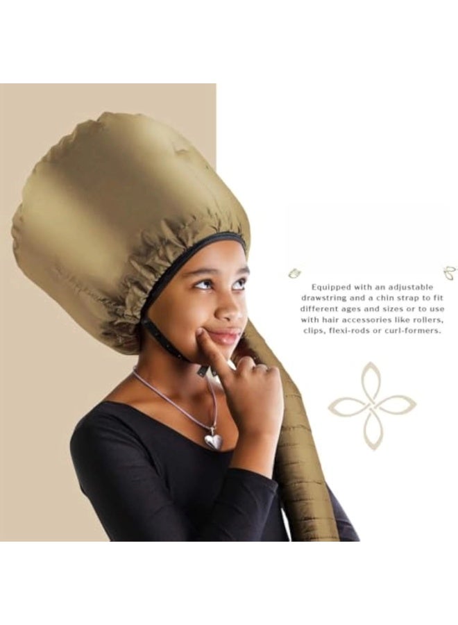 غطاء رأس ناعم لمجفف الشعر مع عصابة رأس تقلل الحرارة حول الأذنين - يستخدم لتصفيف الشعر والترطيب العميق وتجفيف الشعر (اللون: أزرق) - Image 4