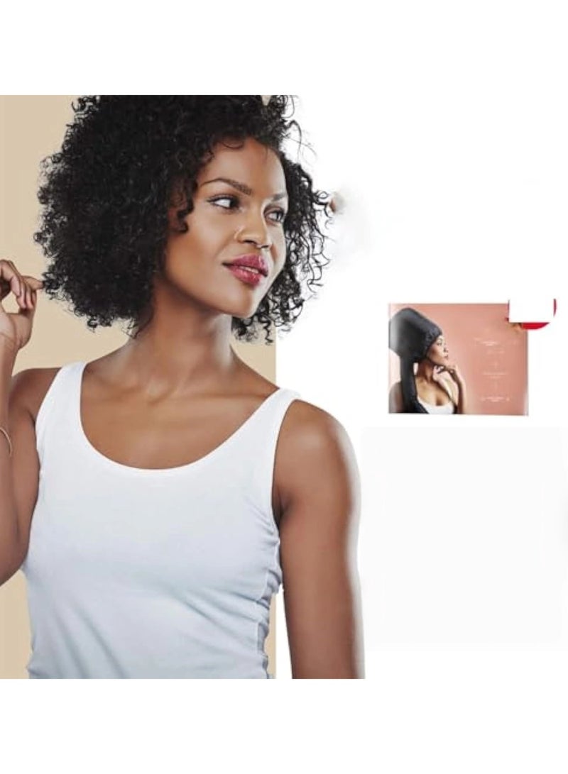 غطاء رأس ناعم لمجفف الشعر مع عصابة رأس تقلل الحرارة حول الأذنين - يستخدم لتصفيف الشعر والترطيب العميق وتجفيف الشعر (اللون: أزرق) - Image 2