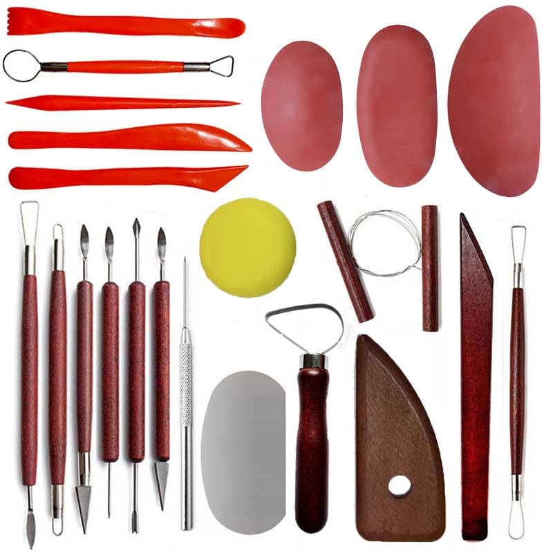 Langqun Clay Sculpting Tools,Pottery Tools Kit, Polymer Clay Tools,Pottery Ribs, Air Dry Clay Tools for Sculpting, Modeling, Carving, Modeling - Image 1