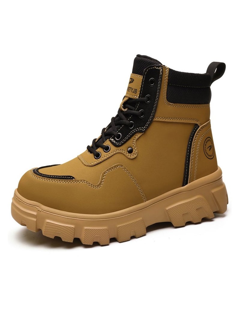VICTGOAL Men's Steel Toe Work Boots Lightweight Safety Shoes Leather Industrial Sneakers for Welding Construction  - Image 1