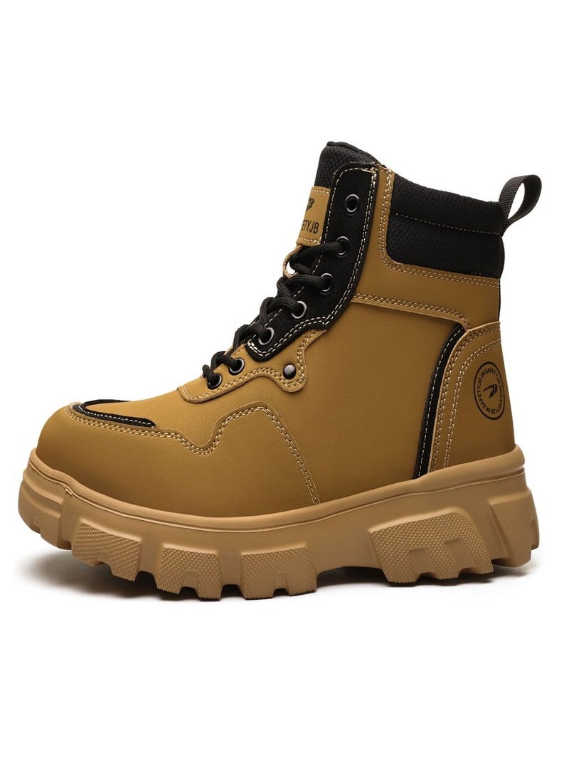 VICTGOAL Men's Steel Toe Work Boots Lightweight Safety Shoes Leather Industrial Sneakers for Welding Construction  - Image 3