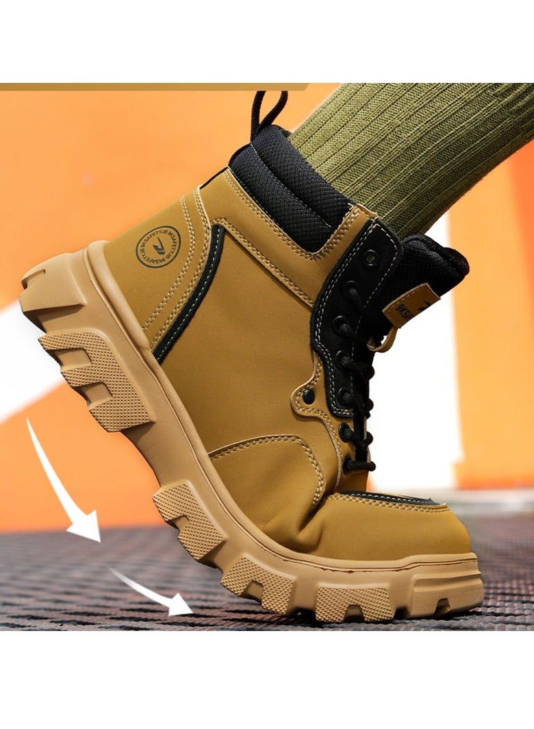 VICTGOAL Men's Steel Toe Work Boots Lightweight Safety Shoes Leather Industrial Sneakers for Welding Construction  - Image 5