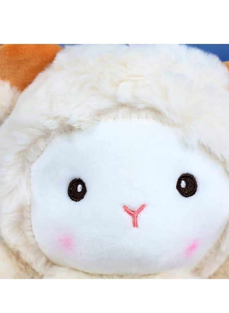 general Little Sheep Plush Lamb Stuffed Animal Plush Toy Children Birthday Gift 25cm (White) - Image 2