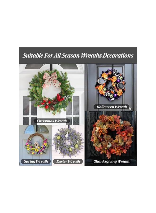 PROMASS promass 2PCS Wreath Hangers for Front Door, Wreath Hanger Door Wreath Hook Over The Door Hanger, Door Wreath Garland Hanger Metal Wreath Holder (Size : 12INCH)  - Image 5