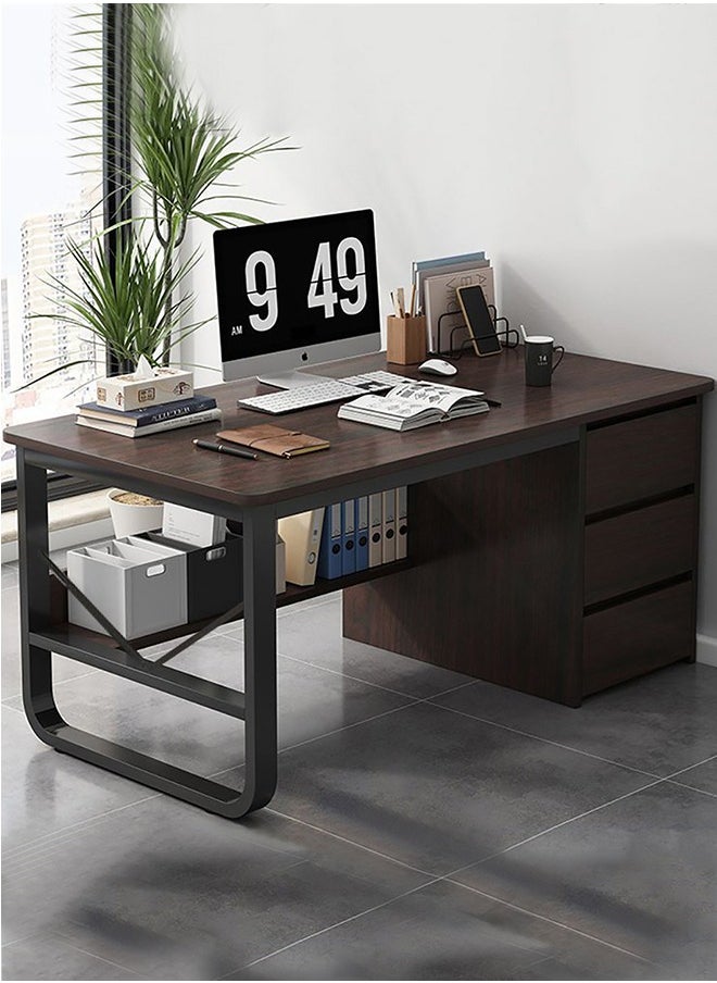 JCB CHIC - White Desk with 3 Drawers Storage, Computer Small Desk with File Drawer and Hutch, Student Desk Kids Desk for Bedroom, Home Office - Image 1