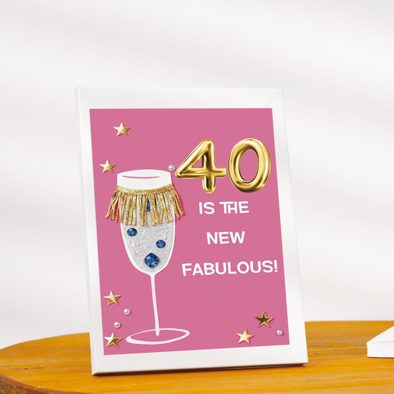 OJsensai Happy 40th Birthday Card & Gifts for Women Men, 40 Year Old Bday Gifts Ideas for Husband Wife, Happy 40th Birthday Decorations - Image 4