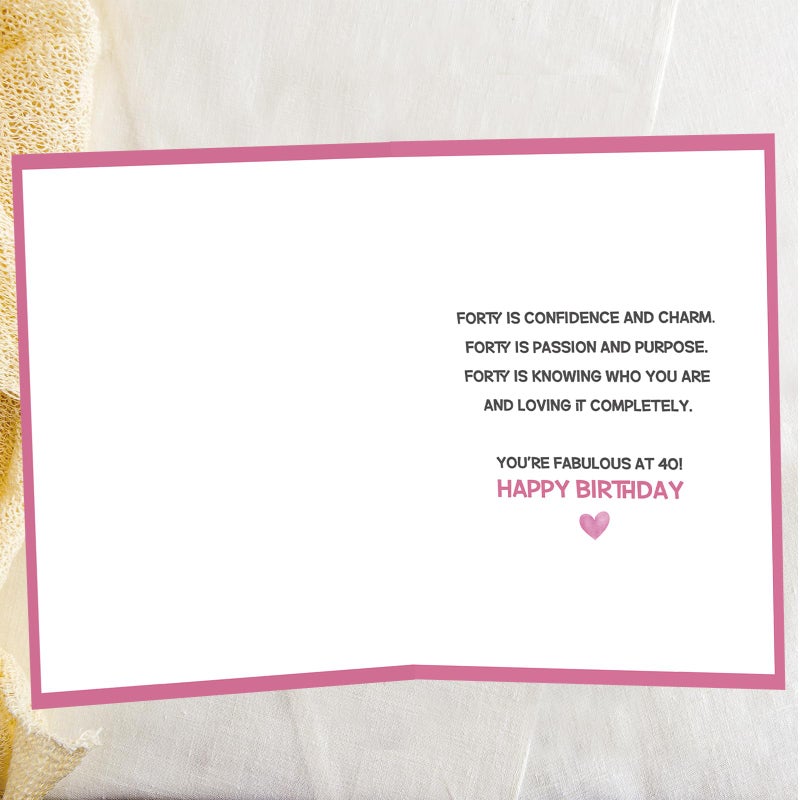 OJsensai Happy 40th Birthday Card & Gifts for Women Men, 40 Year Old Bday Gifts Ideas for Husband Wife, Happy 40th Birthday Decorations - Image 2