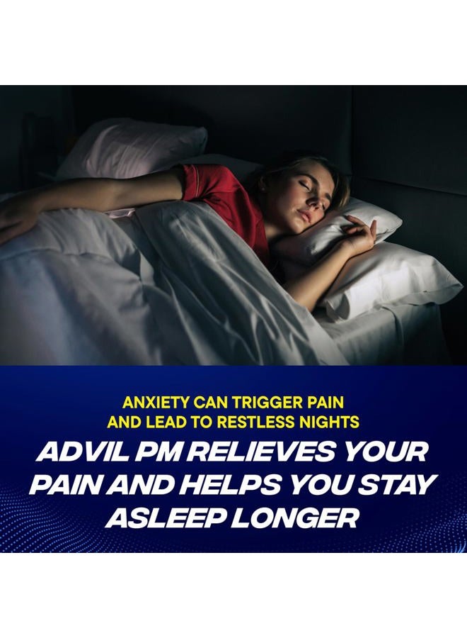 Advil PM Pain Reliever and Nighttime Sleep Aid, Pain Medicine with Ibuprofen for Pain Relief and Diphenhydramine Citrate for a Sleep Aid - 40 Coated Caplets  - Image 5