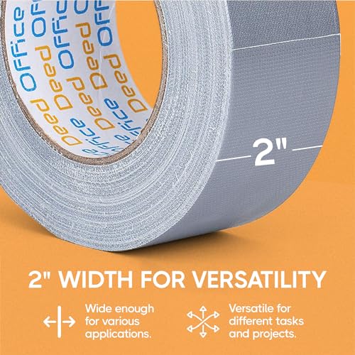 Office Deed Duct Tape Heavy Duty Waterproof, 30 Yards x 2 Inch, 12-Roll Pack, All-Weather Grey Duct Tape Bulk, Strong, No Residue, Industrial and Professional Use - Image 3