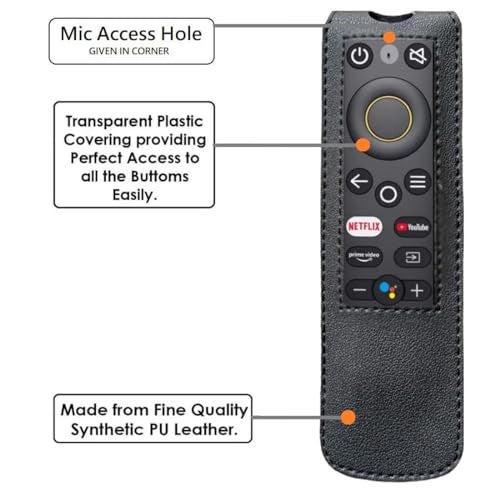 Zaoma Flip Cover Compatible for Remote Control of realme HD Ready LED Smart Android TV Remote Control - Black - Image 3