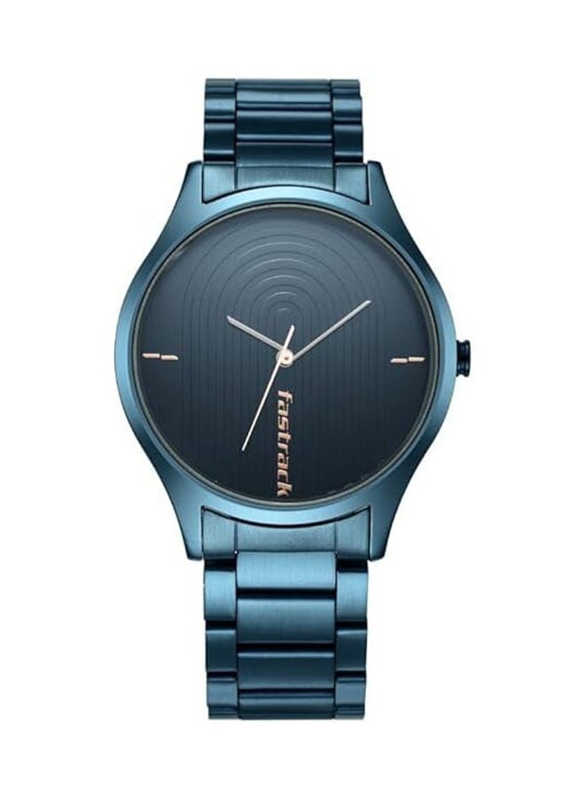 fastrack Style Up Quartz Analog Blue Dial Stainless Steel Strap Watch For Guys 3184Qm01 - Image 1