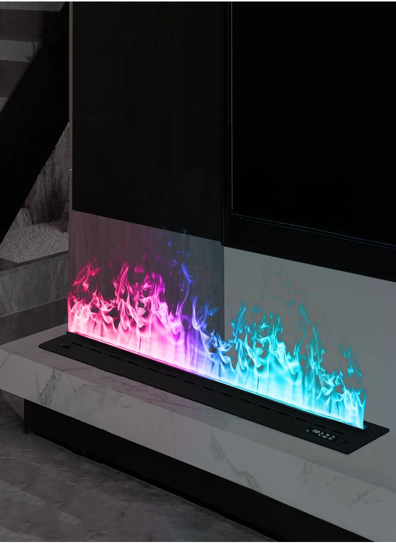 AFLYEVER 3D intelligent atomization fireplace, home decoration wall mounted stove, electronic steam humidifier simulation flame embedded  - Image 1