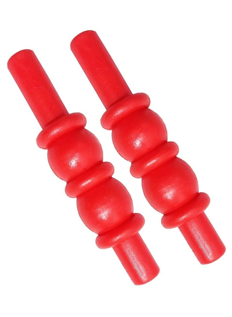 بوابات كريكيت بلاستيكية متينة (مجموعة من قطعتين) مع قاعدة قابلة للملء للاستقرار وحقيبة مقاومة للرياح - أحمر - Image 2