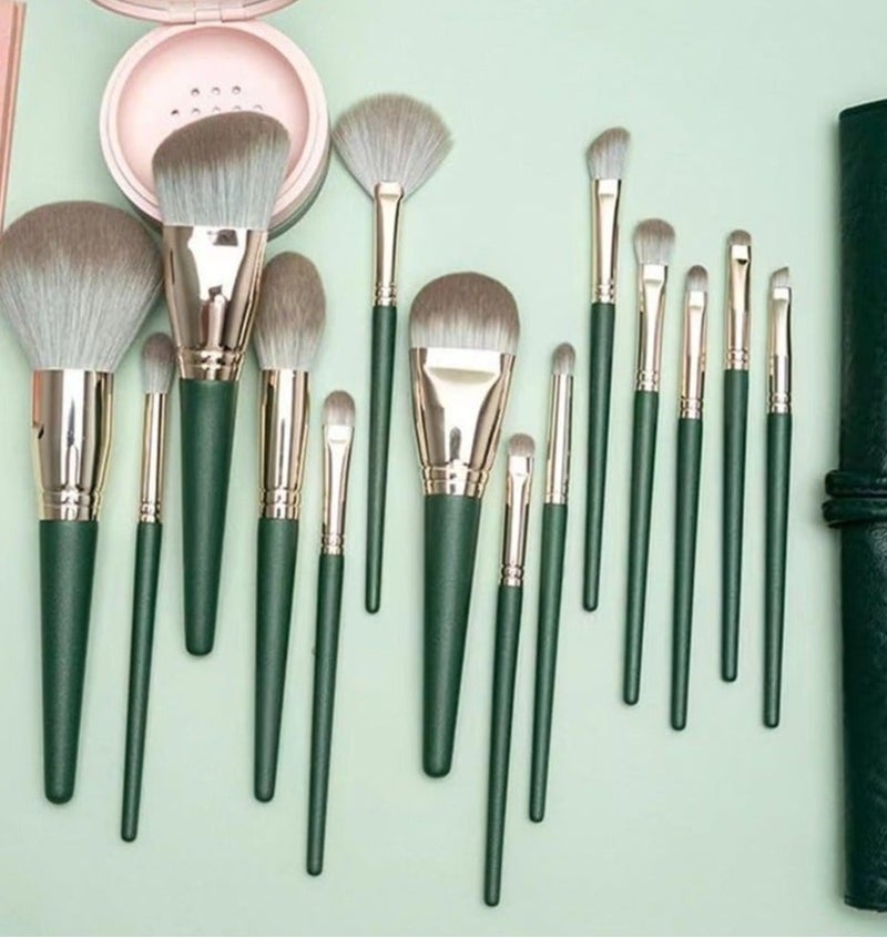 Mn 14Pieces  Makeup Brushes Set Complete Cosmetic Brush Collection - Image 4