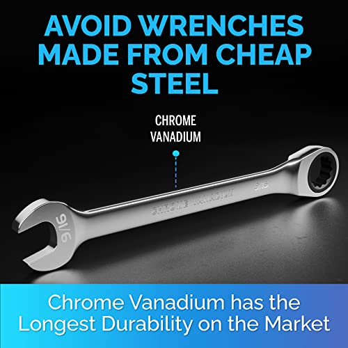 TOOLGUARDS 9/16" Wrench - Ratcheting Wrench - Slim Profile - Ratchet Wrench - Image 4
