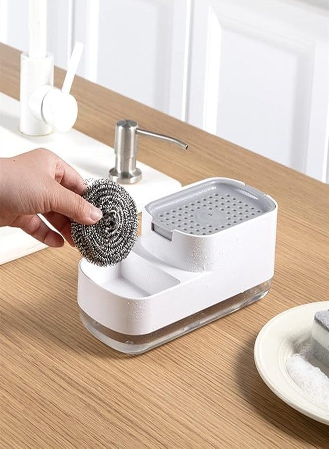 Wrixty Soap Sponge Dispenser, Sponge Holder with Kitchen Dish Dispenser - 2 in 1 Kitchen Aids, Space-Saving Basin Top Organizer for Laundry Room, Kitchen, Bathroom - Image 5