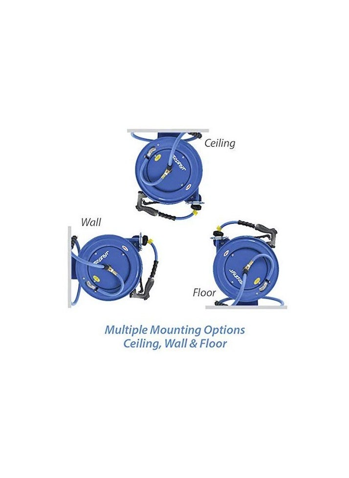 ZEPHYR Zephyr Heavy Duty Auto-Retractable Water/Garden Hose Reel 13MMX15MTR with Spray Gun  - Image 3