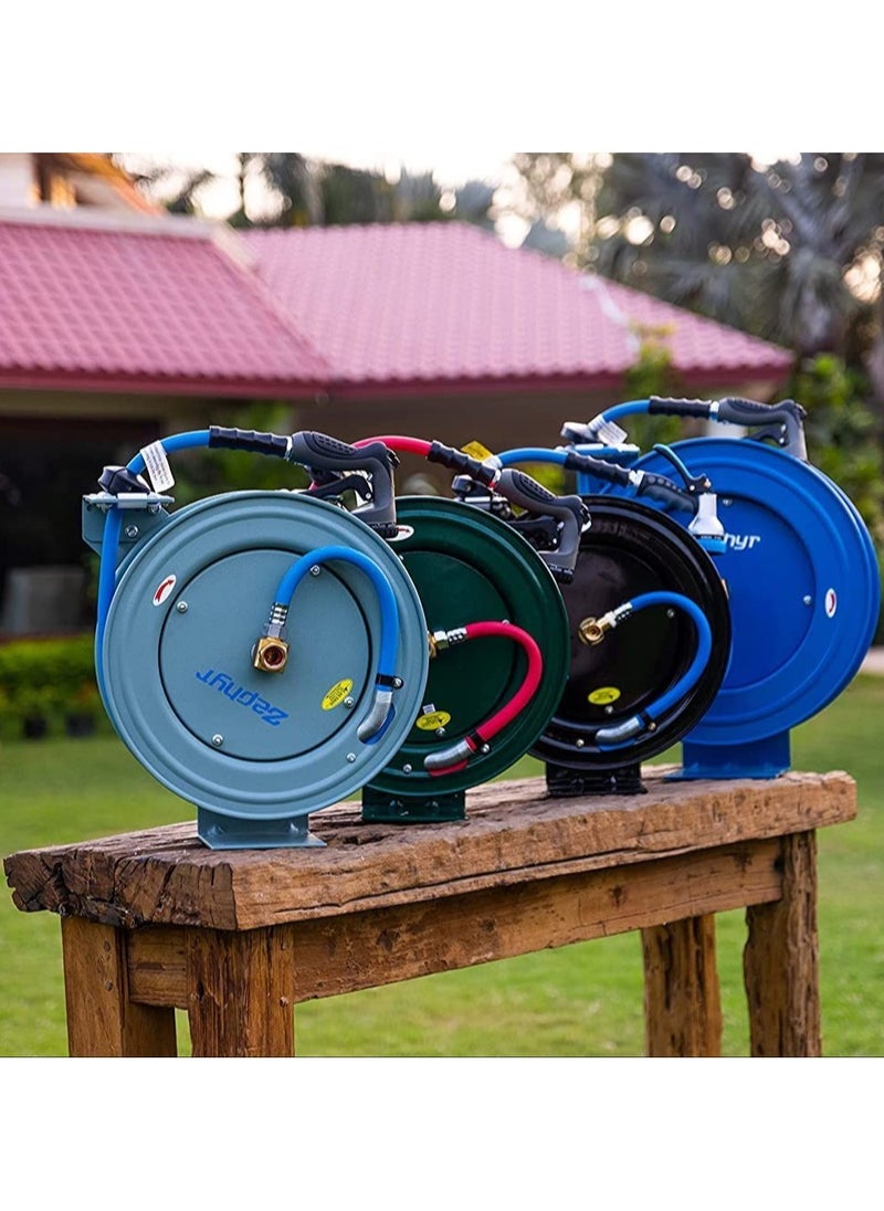 ZEPHYR Zephyr Heavy Duty Auto-Retractable Water/Garden Hose Reel 13MMX15MTR with Spray Gun  - Image 5