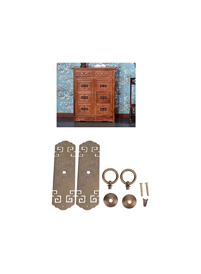 promass Antique Cabinet Handles, Chinese Brass Cabinet Handles Vintage DIY Making Brass Material for Drawer for Wooden Jewelry Boxes - Image 3