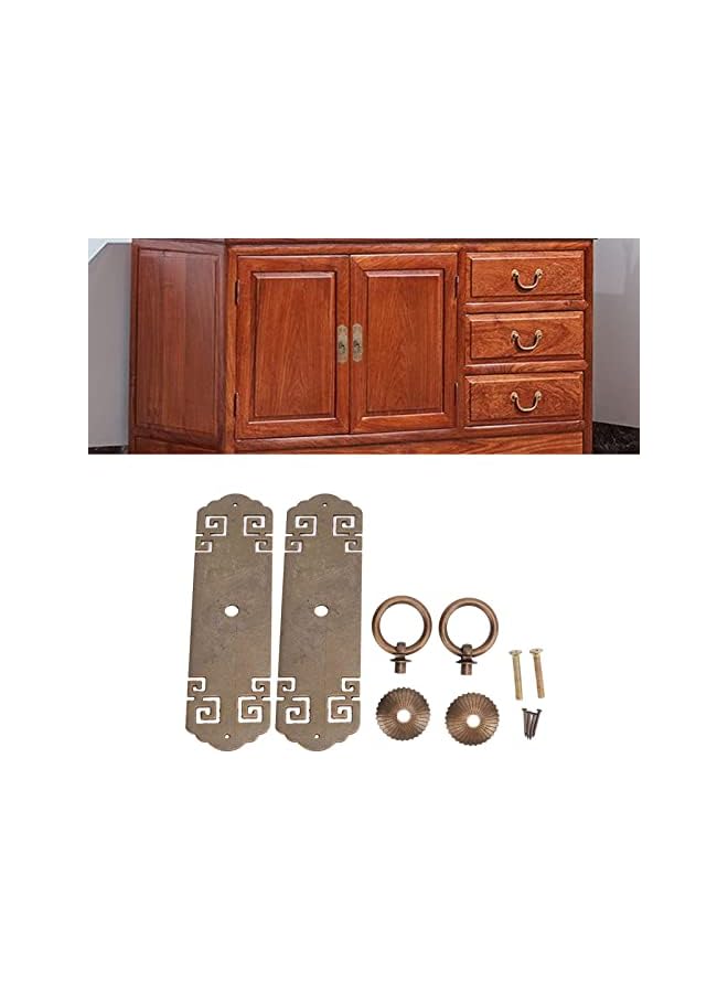 promass Antique Cabinet Handles, Chinese Brass Cabinet Handles Vintage DIY Making Brass Material for Drawer for Wooden Jewelry Boxes - Image 2