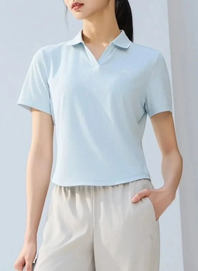ANTA Women'S Regular Fit Workout Training Commute Short Sleeve Polo