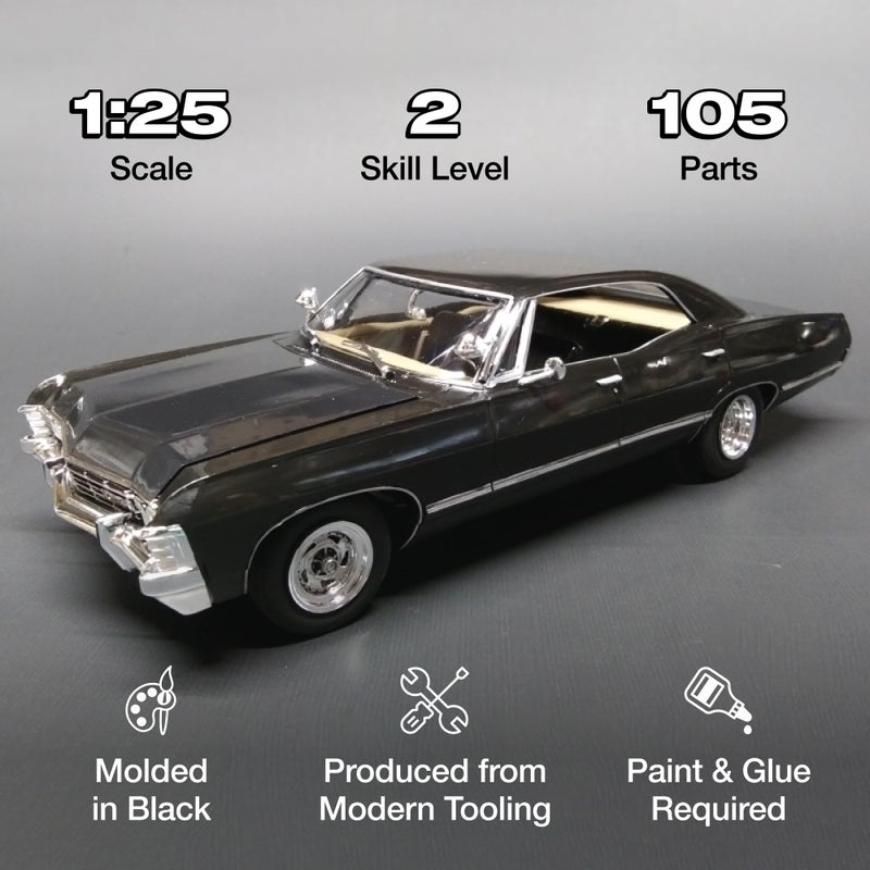 AMT 1967 Chevy Impala 4-Door Supernatural 1:25 Scale Model Kit - Image 3