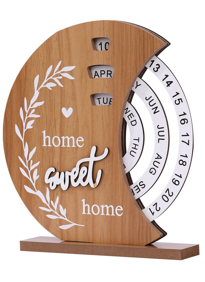 Home Wooden Eid Mubarak Calendar Moon Shaped Eid Calendar Ramadan Home Decor Islamic Kareem Party Decoration  - Image 1