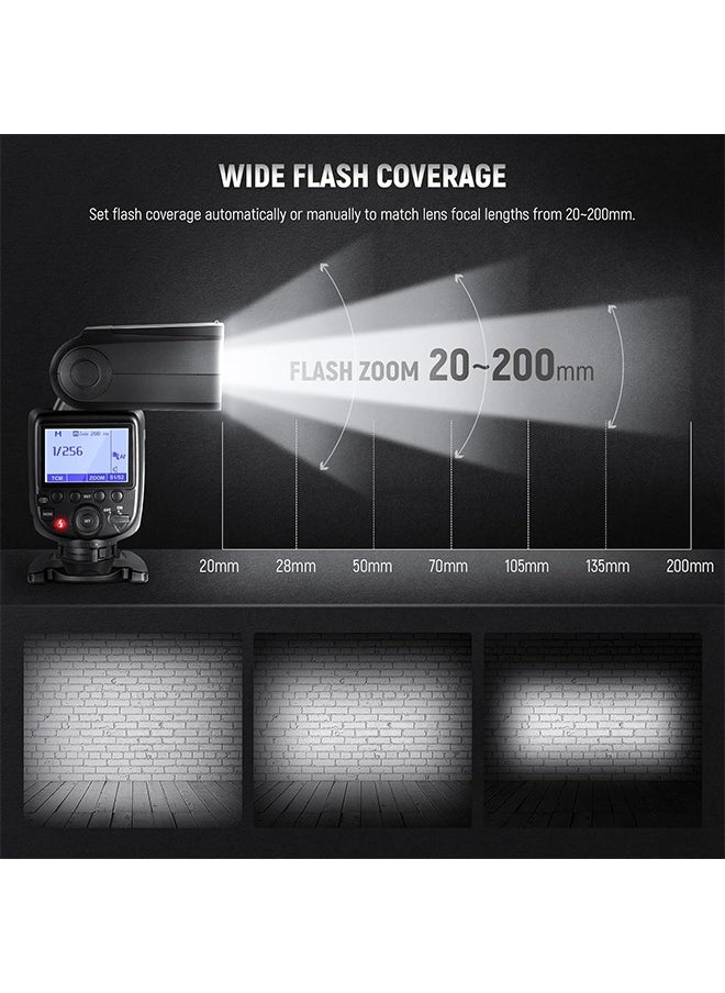 Neewer NEEWER NW700-N TTL Flash Speedlite Compatible with Nikon DSLR Cameras, 1/8000s High Speed Sync Speelight, 1/1-1/256 Output, TCM Function, 230 Full Power Flash, 0.1-2.7s Fast Recycling Flashlight  - Image 5