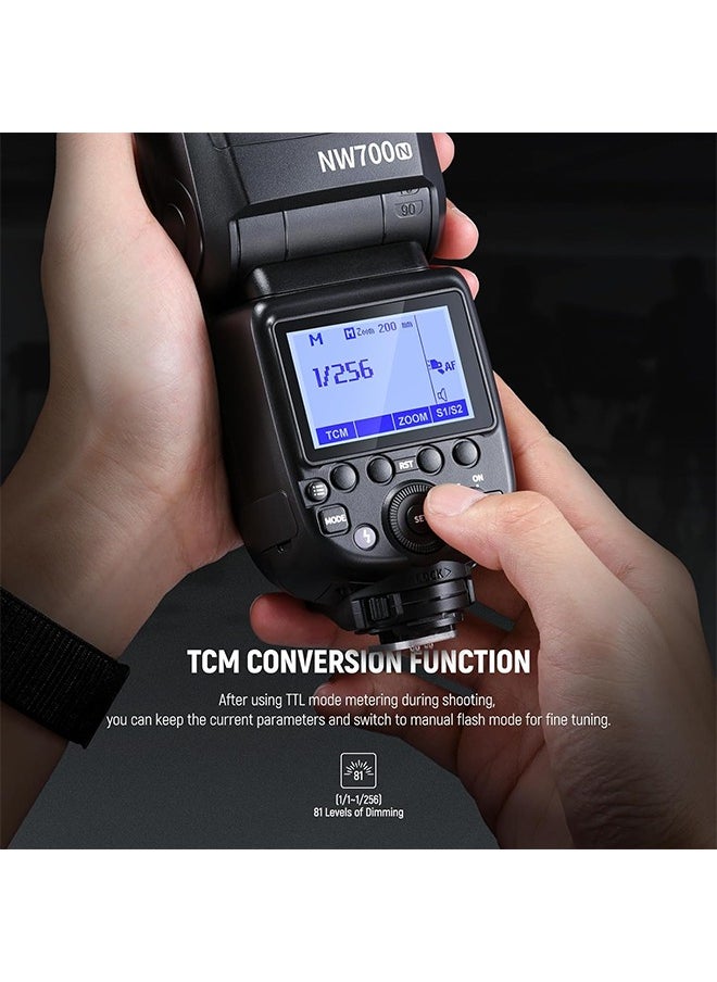Neewer NEEWER NW700-N TTL Flash Speedlite Compatible with Nikon DSLR Cameras, 1/8000s High Speed Sync Speelight, 1/1-1/256 Output, TCM Function, 230 Full Power Flash, 0.1-2.7s Fast Recycling Flashlight  - Image 3