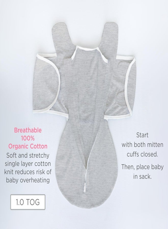 سوادل ديزاينز كيس لفّ الأطفال العضوي من SwaddleDesigns بستة أوضاع، مع إمكانية رفع الذراعين، مناسب للمواليد الجدد، يوفر خيارات متعددة لتهدئة ردة الفعل المفاجئة، ويحسن النوم، مقاس صغير، من 0 إلى 3 أشهر، من 6 إلى 14 رطلاً، بنقشة الكرز المائي. - Image 5