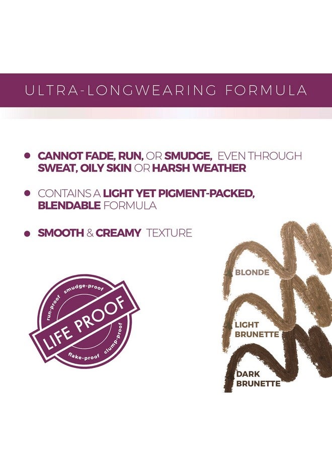 Blinc Eyebrow Pencil, Dual-Sided Precise, Fine Tip Eyebrow Pencil with Vitamins C & E, Natural Finish, Long-Wearing, Water-Resistant, Vegan, Gluten-Free & Cruelty-Free, Dark Brunette, 0.09g/0.003 Oz - Image 2