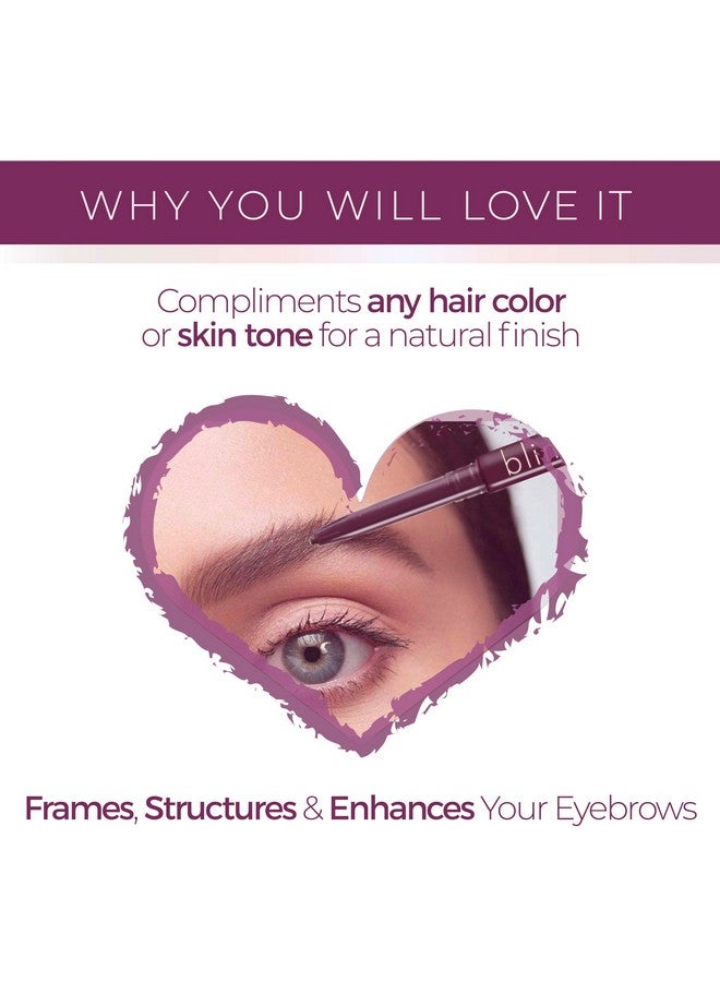 Blinc Eyebrow Pencil, Dual-Sided Precise, Fine Tip Eyebrow Pencil with Vitamins C & E, Natural Finish, Long-Wearing, Water-Resistant, Vegan, Gluten-Free & Cruelty-Free, Dark Brunette, 0.09g/0.003 Oz - Image 5