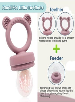 Baby Food Pacifier Feeders, Silicone Breastmilk Popsicle Molds Set, Baby Fruit Feeder for Teething, Infant Fruit Teething Toy (Pink) - pzsku/Z036835F1E98A5434F17AZ/45/_/1712643822/cf11d3cd-e8b7-4a80-b835-f9e1d8814338