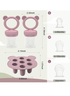 Baby Food Pacifier Feeders, Silicone Breastmilk Popsicle Molds Set, Baby Fruit Feeder for Teething, Infant Fruit Teething Toy (Pink) - pzsku/Z036835F1E98A5434F17AZ/45/_/1712643823/64788412-aa70-4ebd-ad8d-643596d981aa