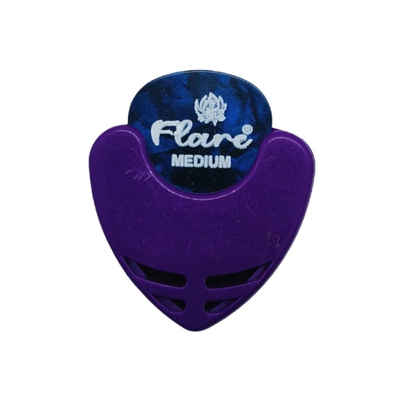 Flare Guitar Pick Holder Pack, 1 Holder with 1 Pick (Purple) - Image 1