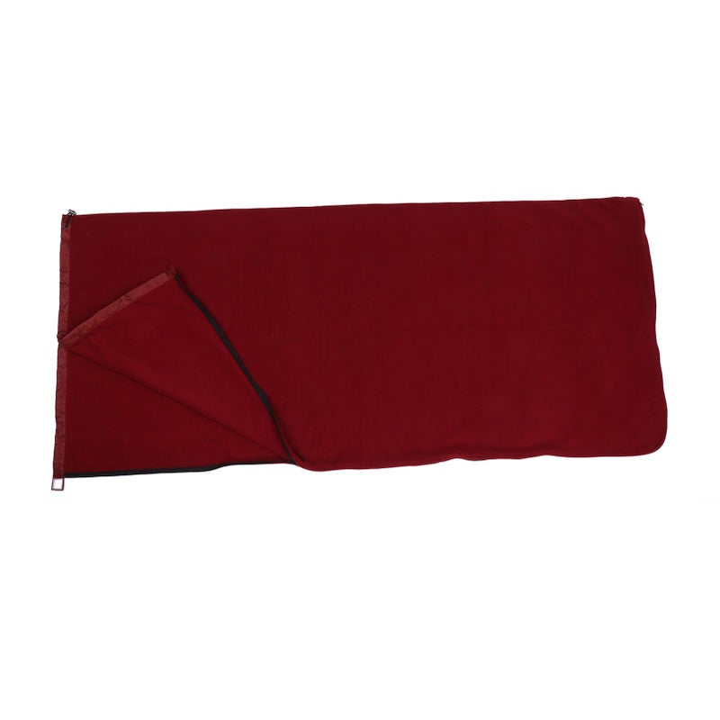 Super Thick Fleece Sleeping Bag Liner Blanket For Camping Travel Backpacking Dark Red - Image 2