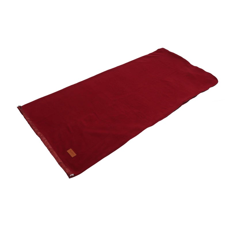 Super Thick Fleece Sleeping Bag Liner Blanket For Camping Travel Backpacking Dark Red - Image 5