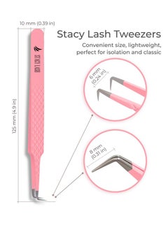 Stacy Lash Isolation Tweezers/Precision Supplies For Classic &Volume Extensions And Individual False Eyelashes/Separator Tool/Curved Tip  - Image 2