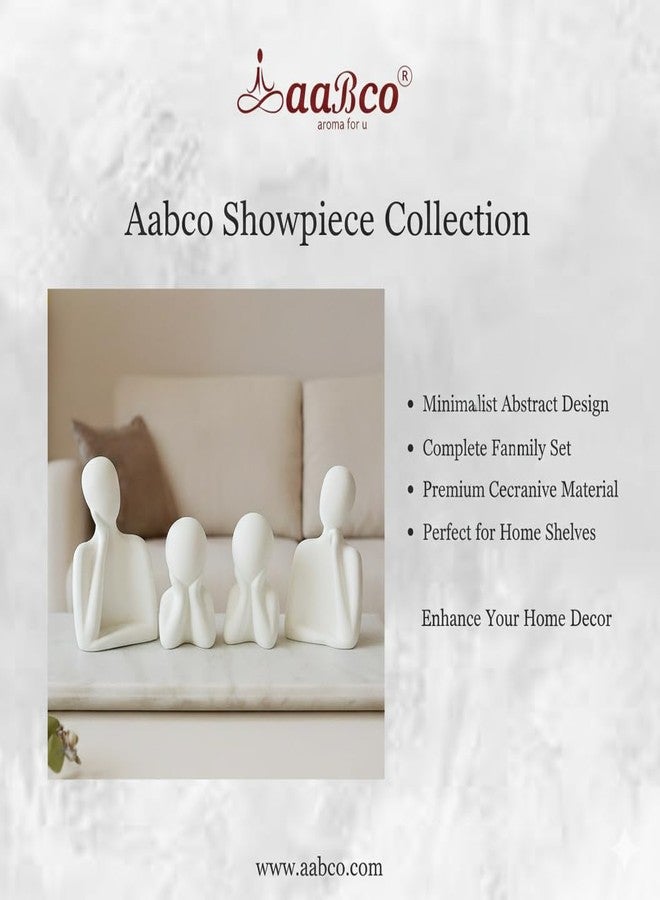 AABCO Showpiece for Home Decor Showpiece, Posture Figure for Home Shelves Decorative Item (Family Set of_4) - Image 3