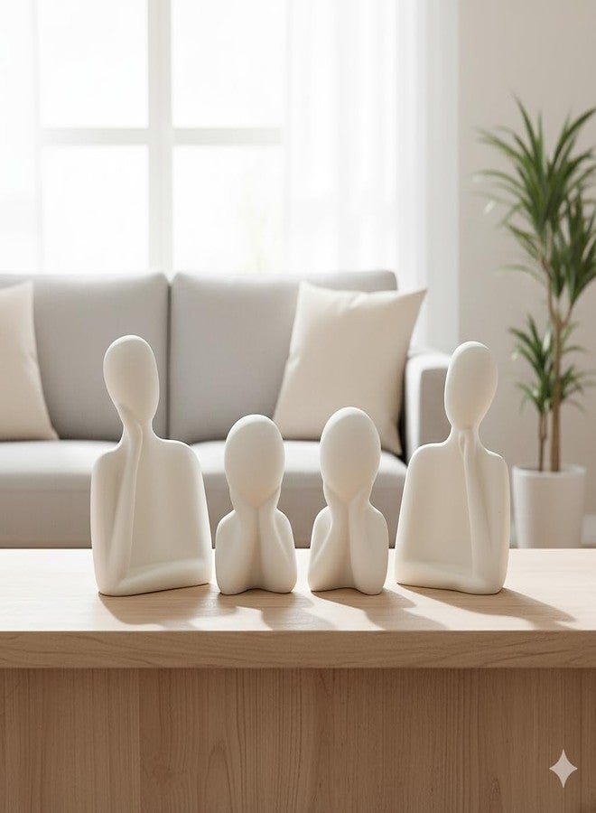 AABCO Showpiece for Home Decor Showpiece, Posture Figure for Home Shelves Decorative Item (Family Set of_4) - Image 2