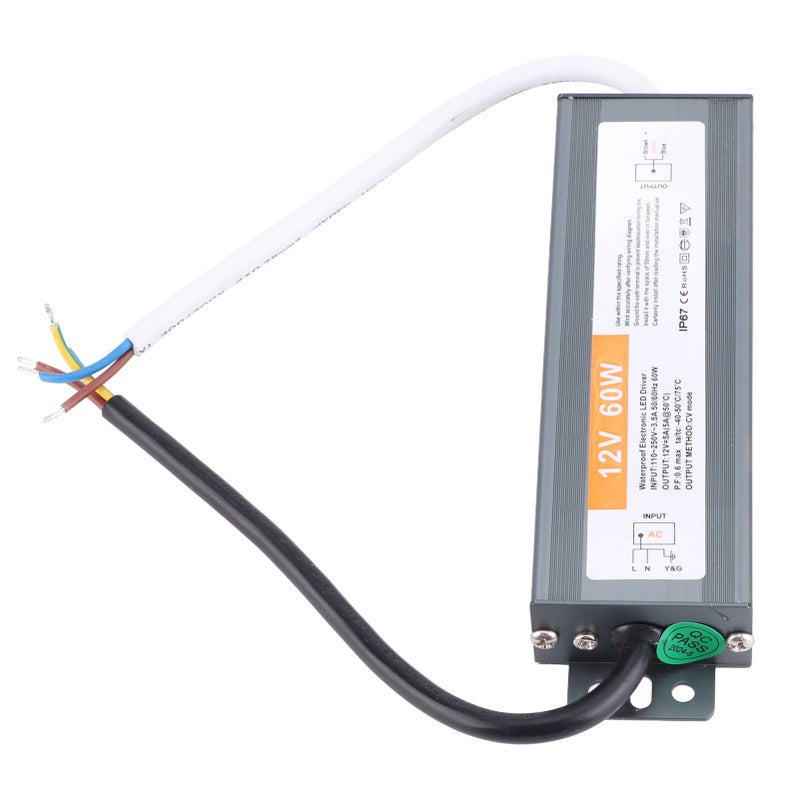 مدفوع طاقة مائي رفيع جدًا بقوة 60 واط ومشغل مدفوع طاقة LED AC110-250 فولت (50/60 هرتز) (DC12 فولت) - Image 4