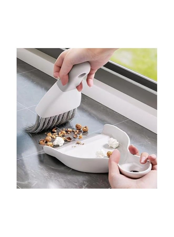 Oasisgalore Mini Desktop Cleaning Brush Sweeper Garbage Desktop Computer KeyboardBrush Small Broom Dustpan Shovel Set Table Supplies Mini Handheld Dustpan Indoor and Outdoor for Cleaning Assistant Sweeping - Image 3