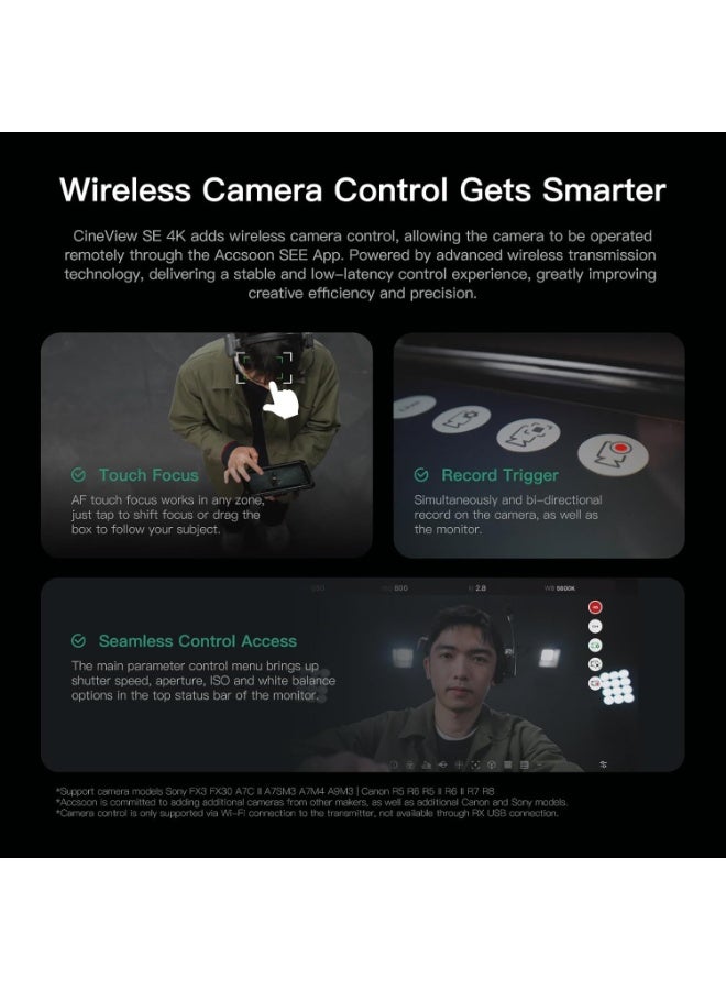 Accsoon CineView SE 4K Wireless Video Transmission System – Dual-Band HDMI Wireless Video Transmitter & Receiver With Low Latency Monitoring For Filmmaking And Live Production - Image 4