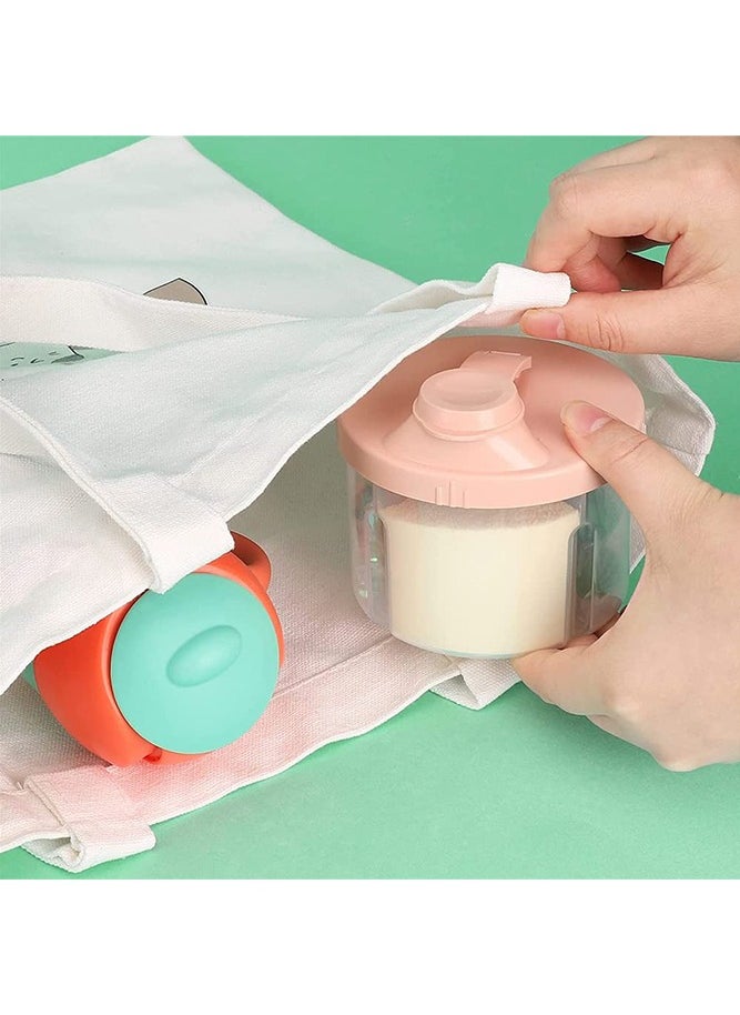 Bebiland Non-Spill Baby Food Container, Rotating Four-Compartment Formula and Snack Dispenser for Travel Outdoor, Pink  - Image 5