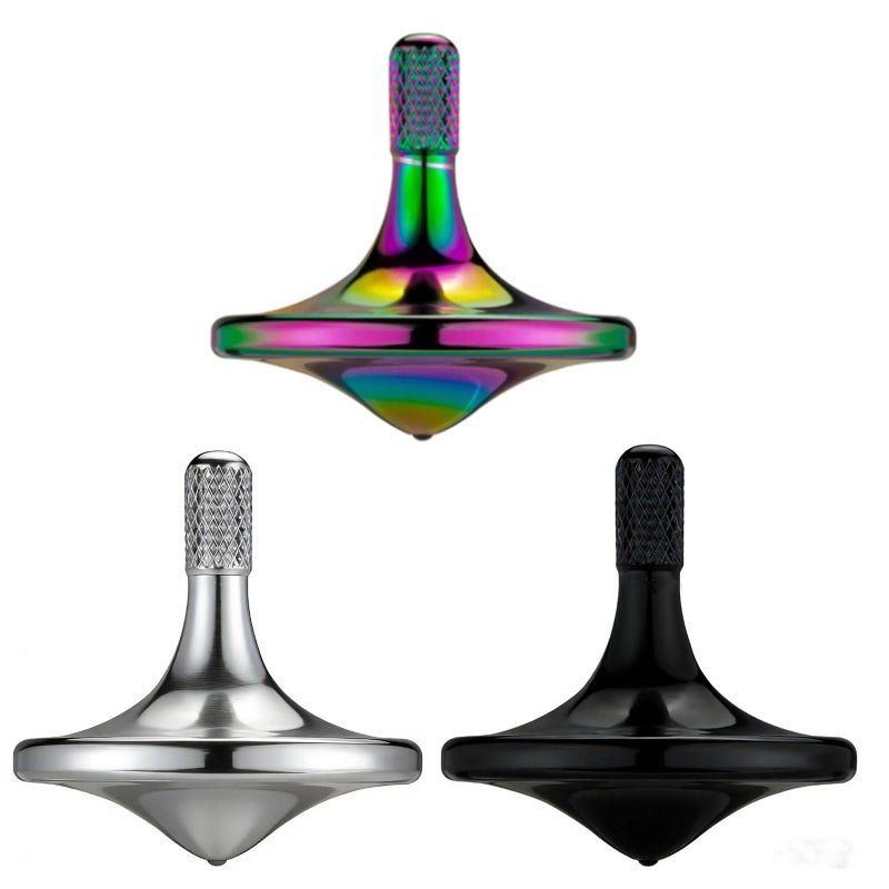 CHEETOP Precision Metal Spinning Top Spin Smooth for A Long Time Best Spin Time Over 8 Minutes Perfect Balance Well Made EDC Desktop Gyro Toy for Office for Adults Unique Gift 3PCS - Image 3