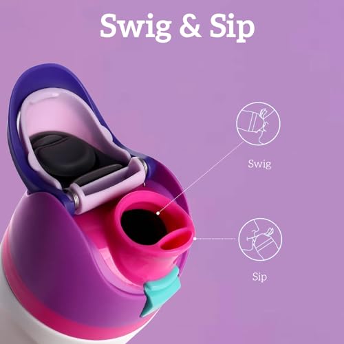 ALTLAU Lid Replacement for Owala Freesip, Compatible with Owala Cup 24oz 32oz 40oz 16oz, One Button Water Bottle Top Replacement Accessory, Leakproof, BPA-Free (Purple) - Image 4