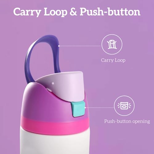 ALTLAU Lid Replacement for Owala Freesip, Compatible with Owala Cup 24oz 32oz 40oz 16oz, One Button Water Bottle Top Replacement Accessory, Leakproof, BPA-Free (Purple) - Image 5